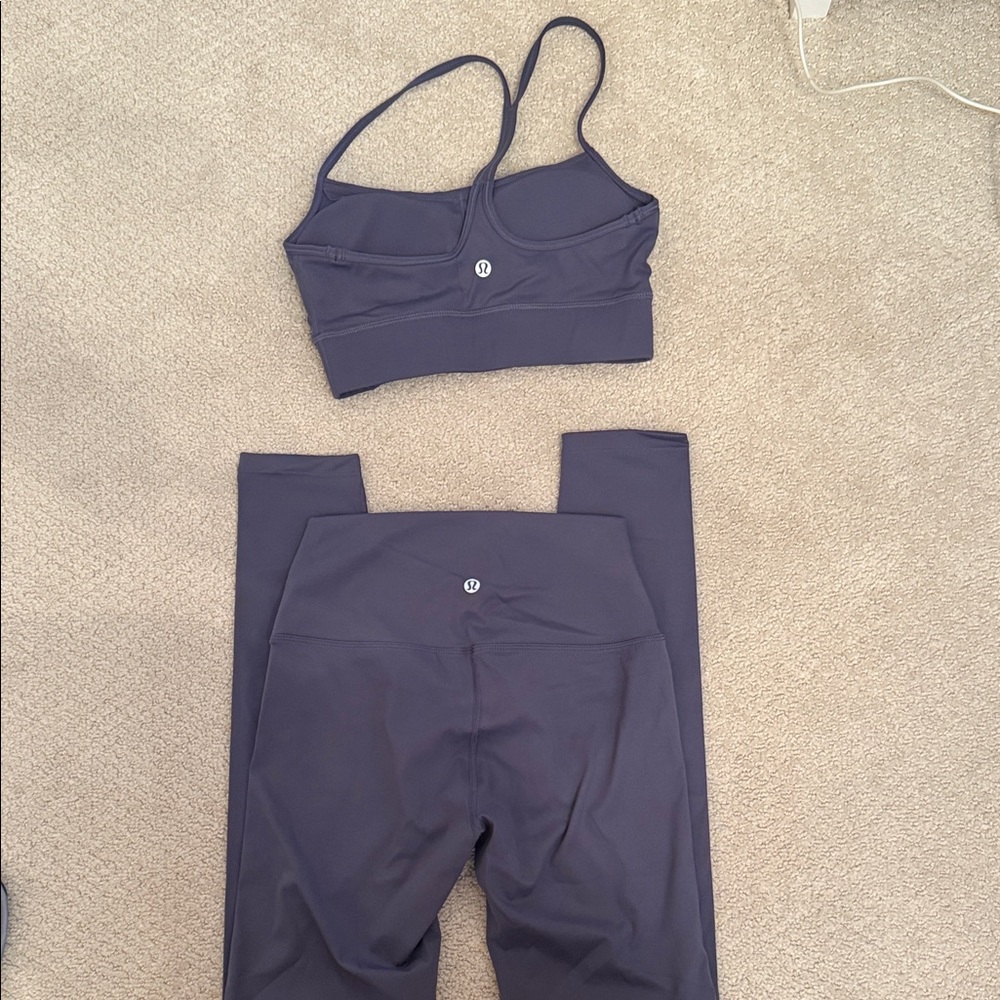 Lululemon Athletica Align 25” Leggings and Flow Wide Bra Set